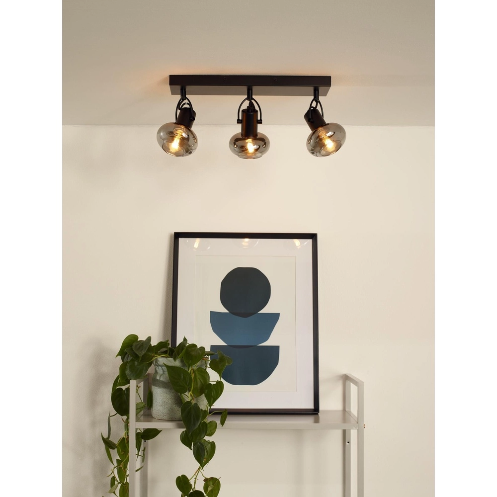 Ceiling lamp Madee 3-light black Lucide 5411212176790
