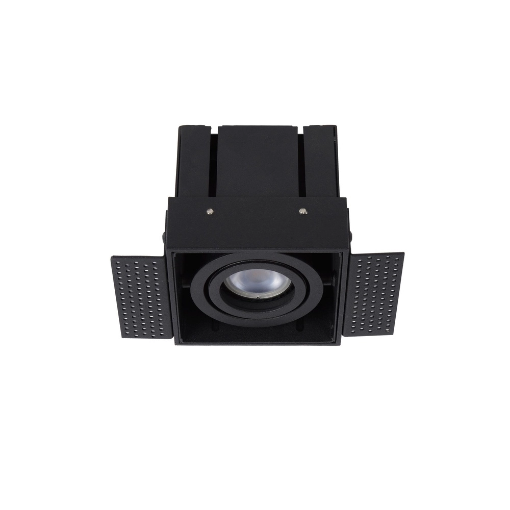 Sleek recessed spotlight Trimless Single Black