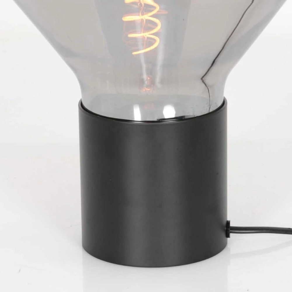 Table lamp Ambiance black with smoke glass Steinhauer 8712746165074