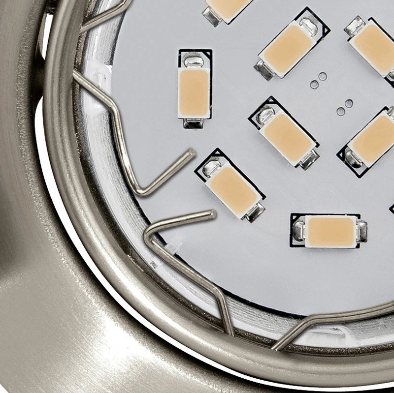 Recessed spotlight Peneto Round 8.7cm set of 3 nickel matt Eglo 9002759944087