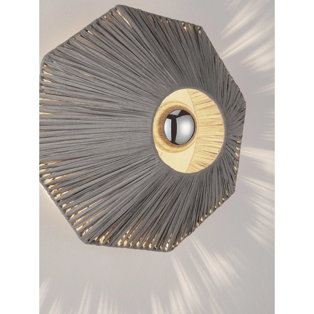Wall lamp Elvio grey Ø 30cm Lyora 5212017493866