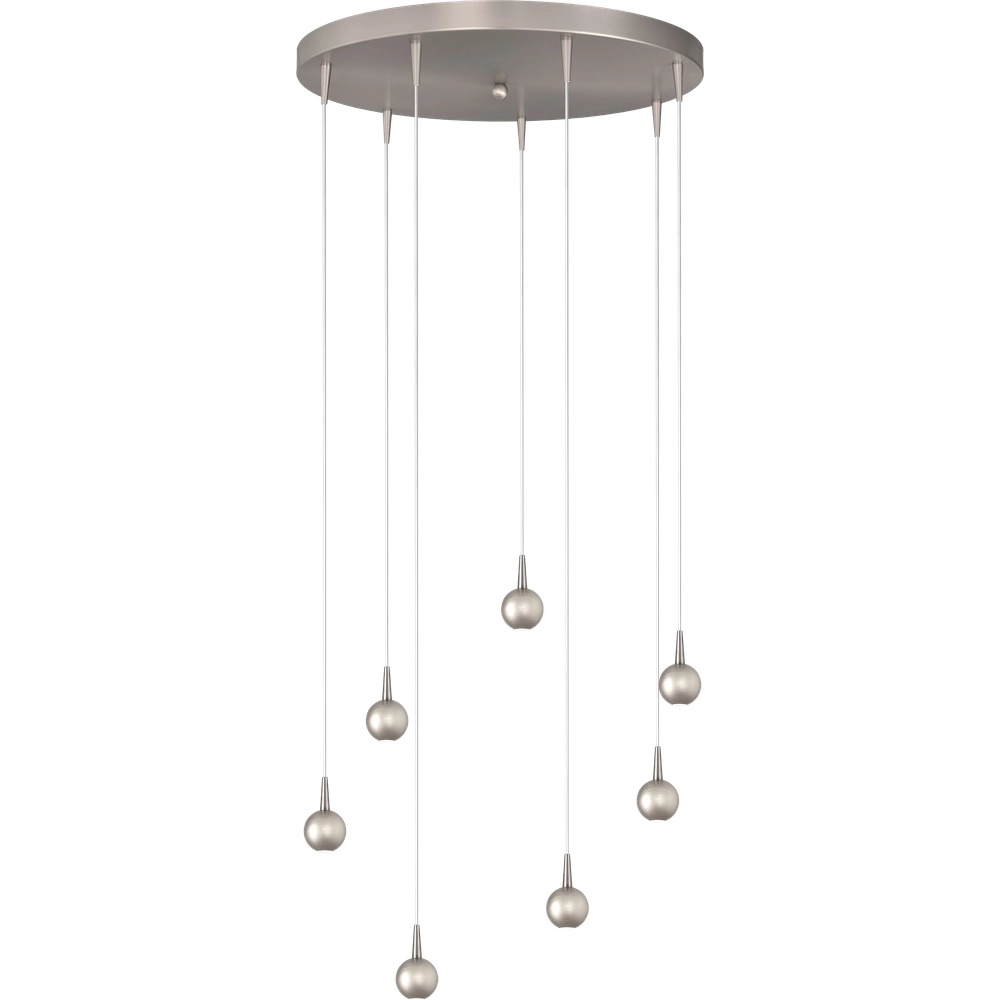7-light pendant lamp Talana nickel Ø 50cm DTW