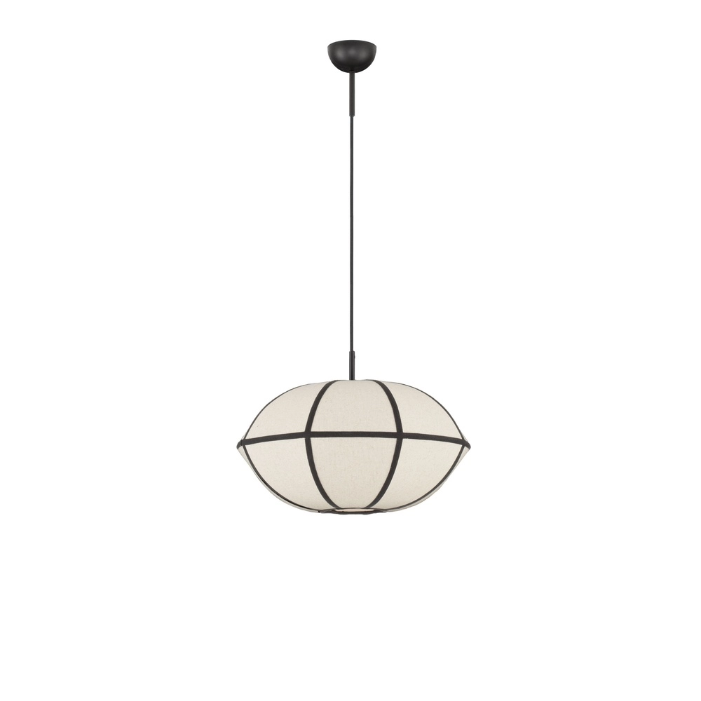 Pendant lamp Brera black with white Ø 45cm Lyora 5212017493569