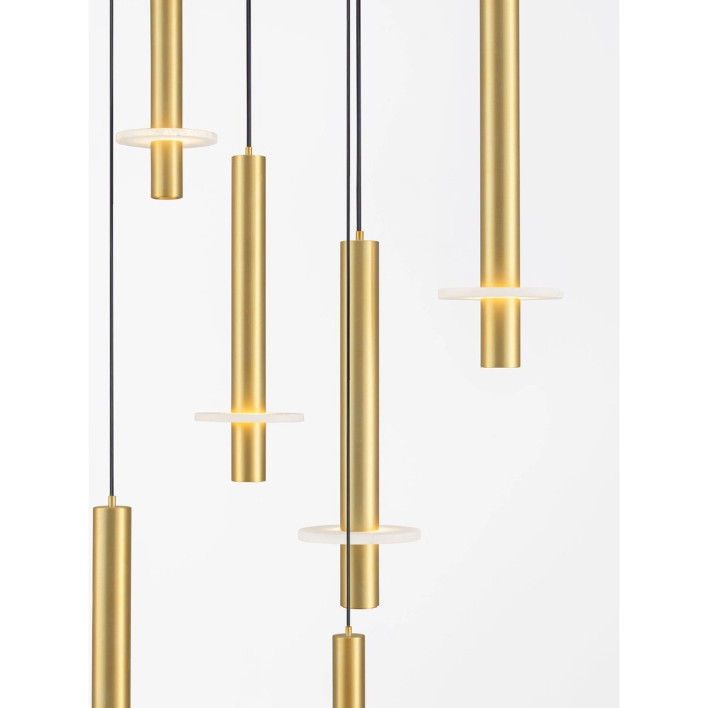 Design pendant lamp Noemi gold with white Ø 62cm Lyora 5212063503328