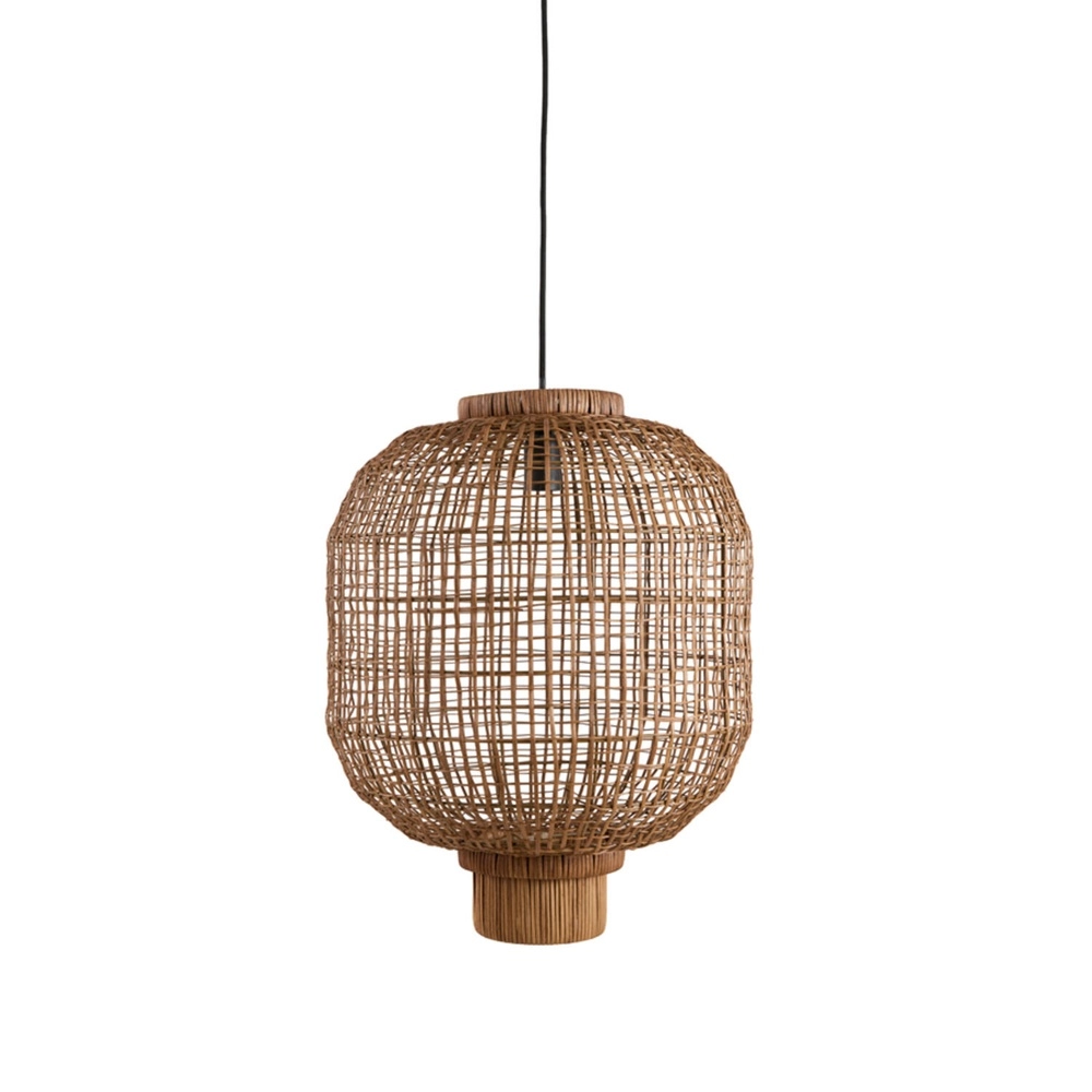 Natural pendant lamp Dorzan dark Ø 42cm