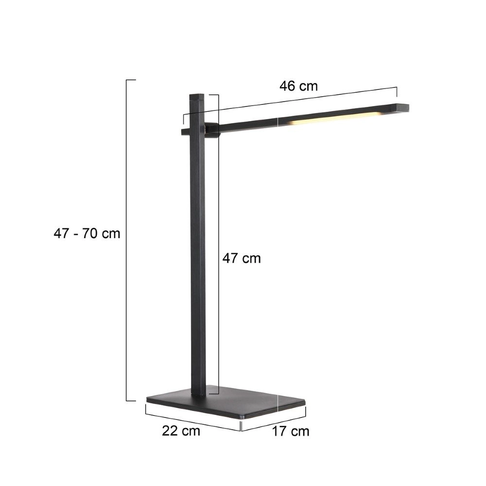 led desk lamp Stekk black Steinhauer 8712746132731