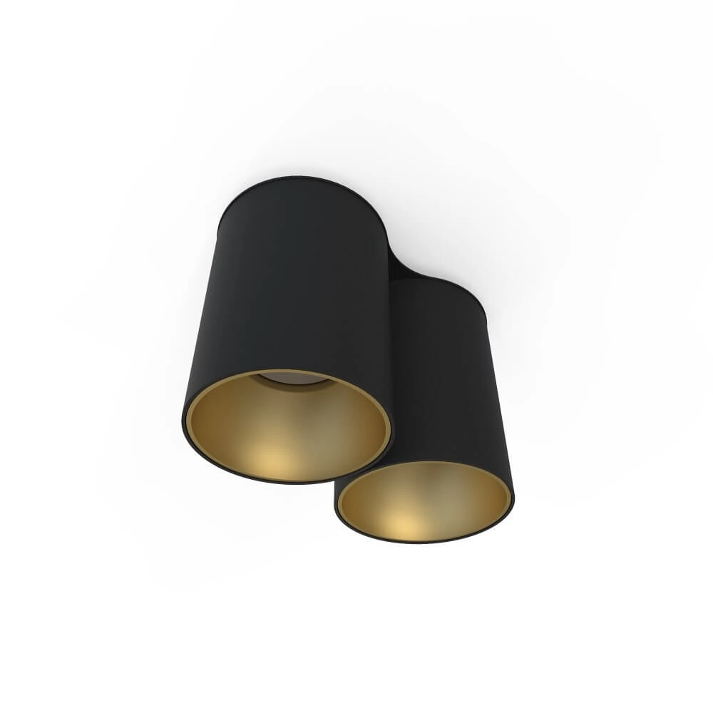 Ceiling spotlight Eye Tone black with gold
