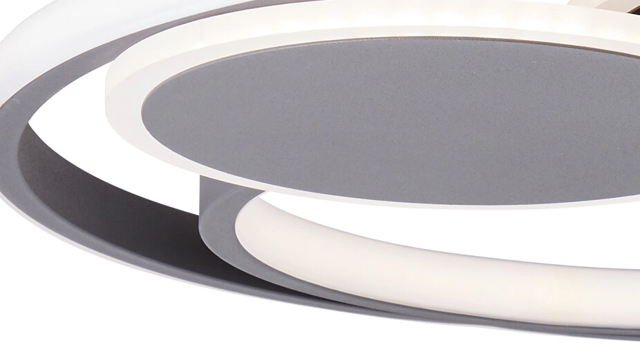 Ceiling lamp Runda 50cm 3-ring Anthracite Brilliant 4004353390487