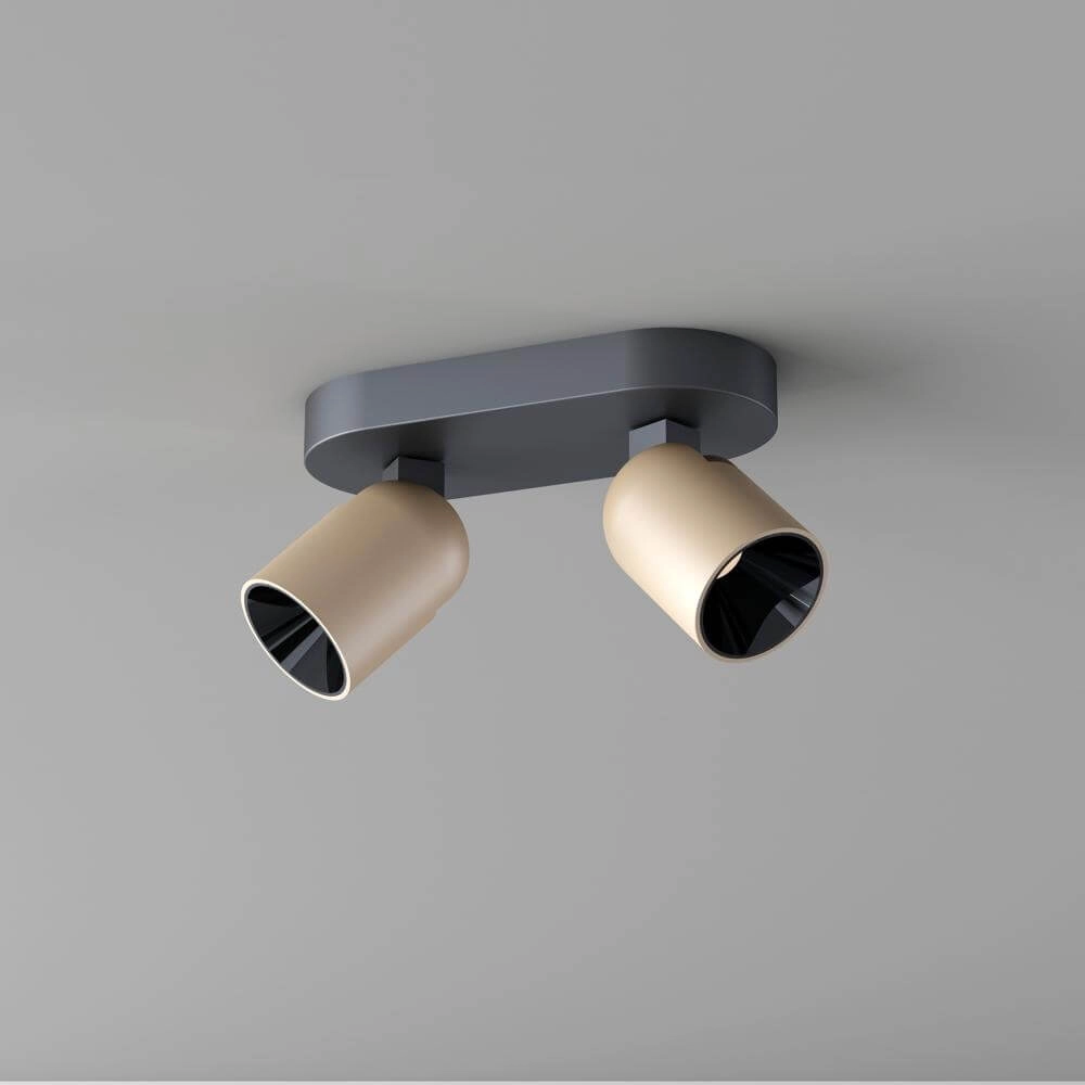 Ceiling lamp Houston 2-light black with champagne Artdelight 8720701102491