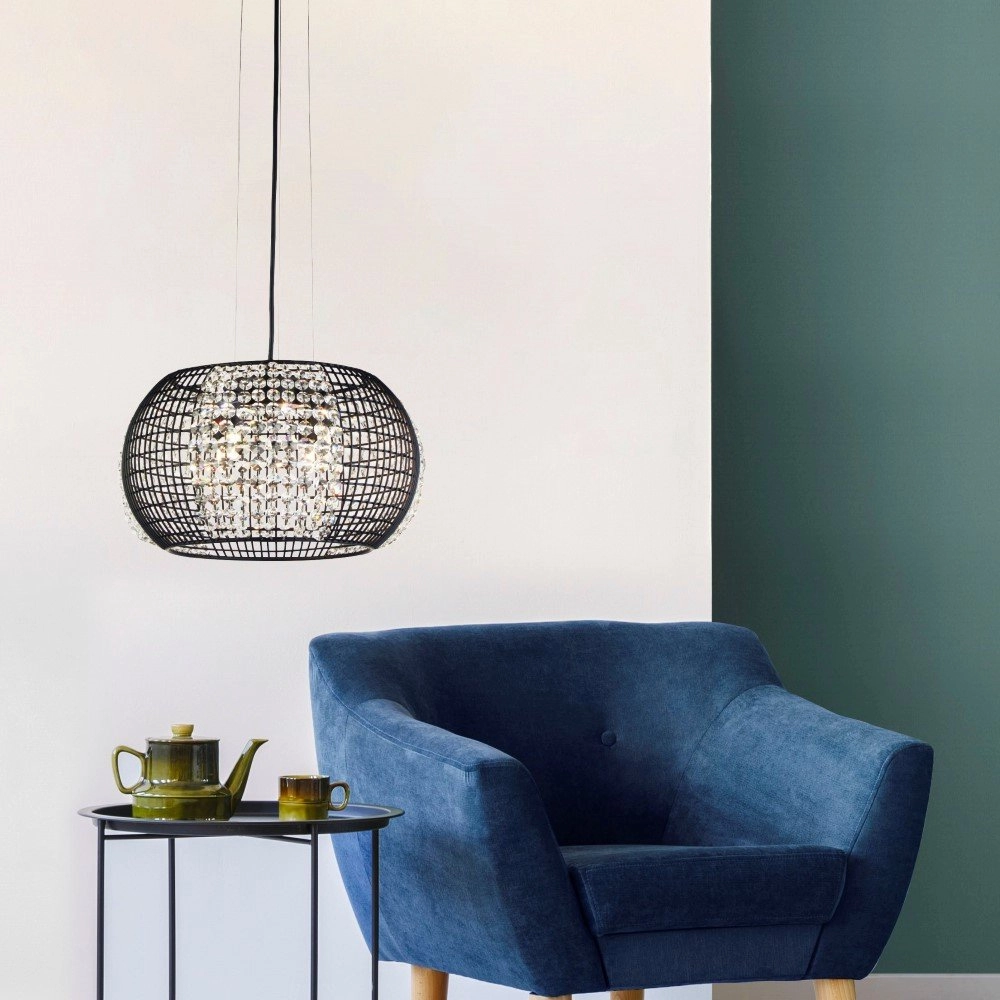 Design pendant lamp Cage Ø 35cm Searchlight 5053423155142