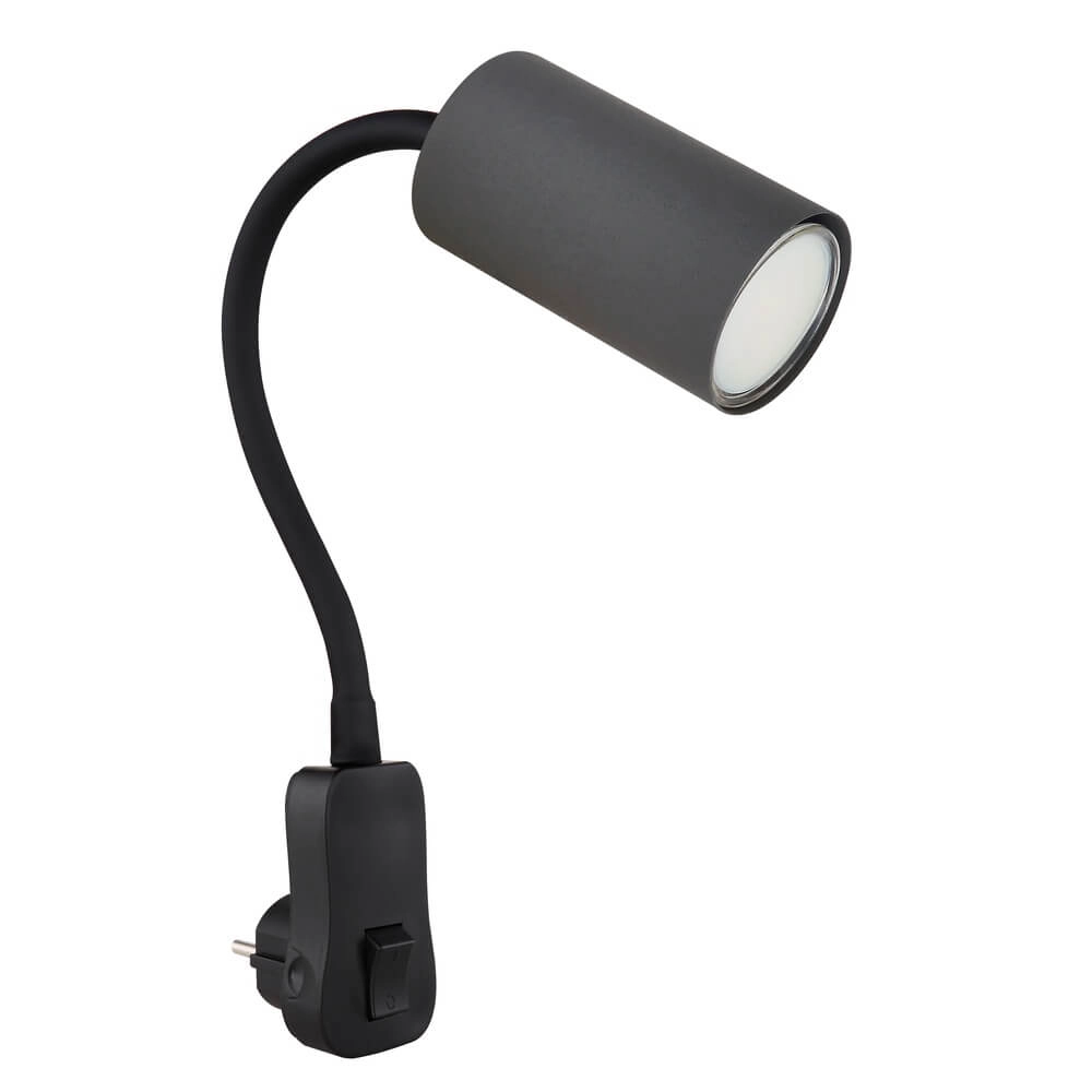 Black lamp Robby socket with grey Globo 9007371430932