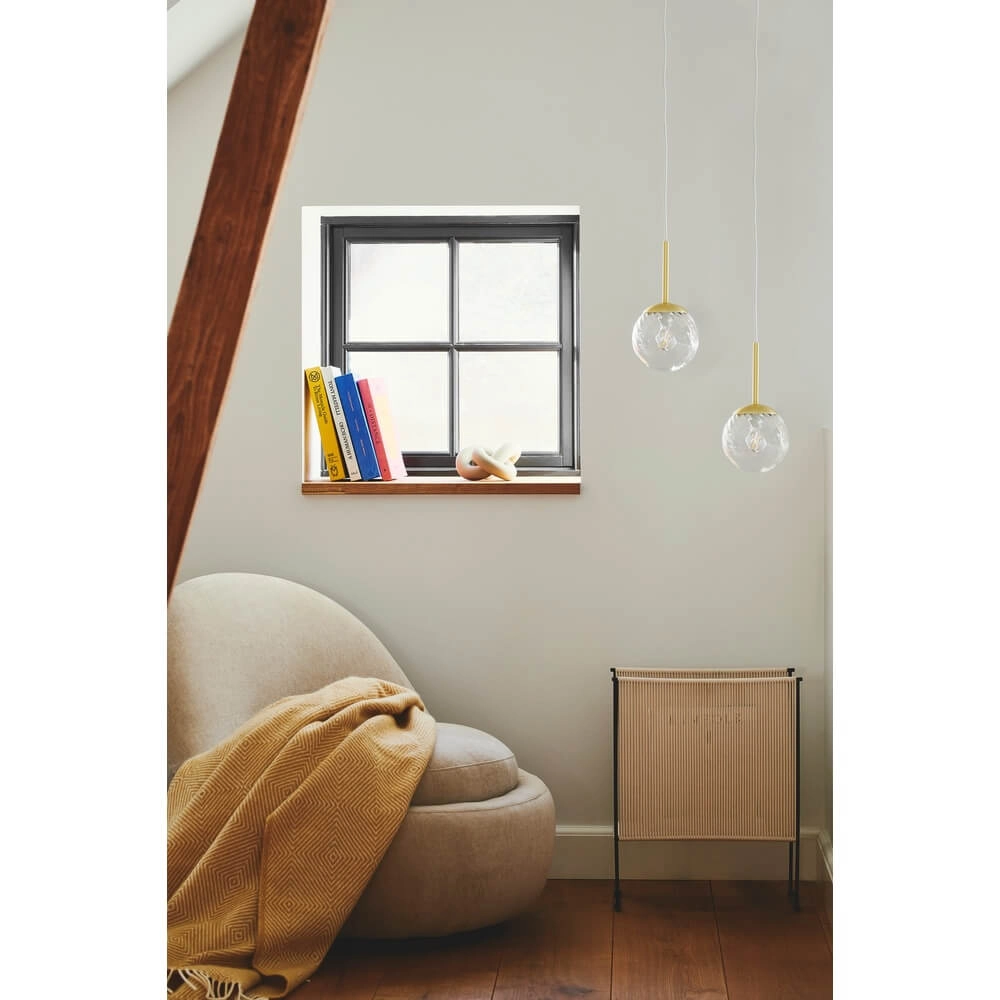 Glass pendant lamp Chisell brass Ø 15cm Nordlux 5704924015649