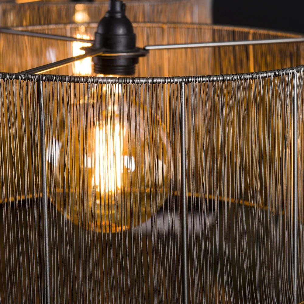 Metal Wire Pendant Lamp Stringshade Ø 41cm - 2-lights Lyora 8716803511477