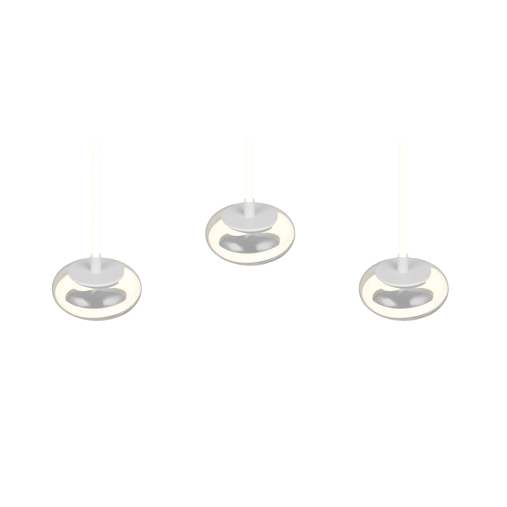 3-light design pendant lamp Tarsia white Trio 4017807683363