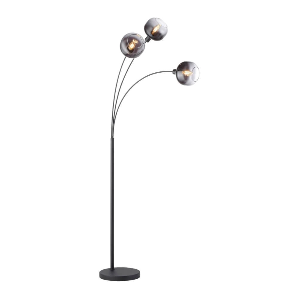 Black floor lamp Zea 3-light