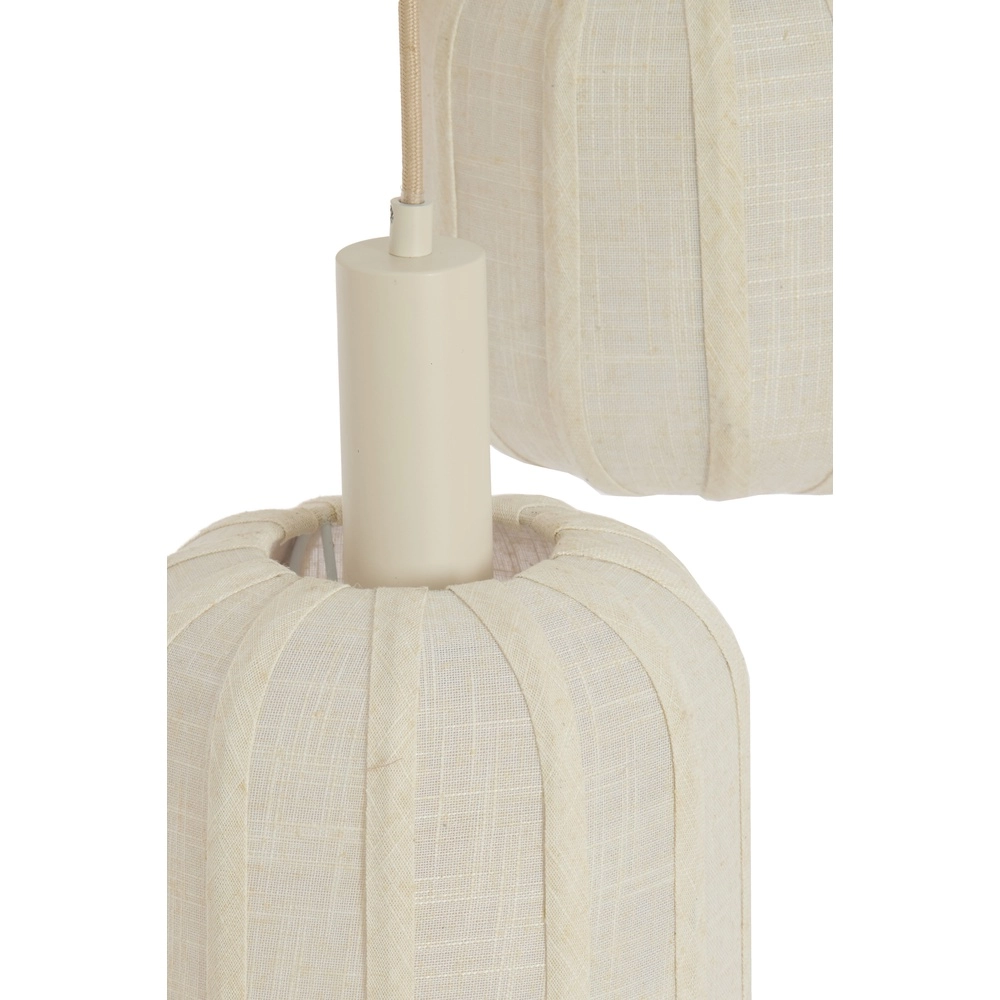 3L vide pendant lamp Tufia linen cream Light & Living 8717807816742