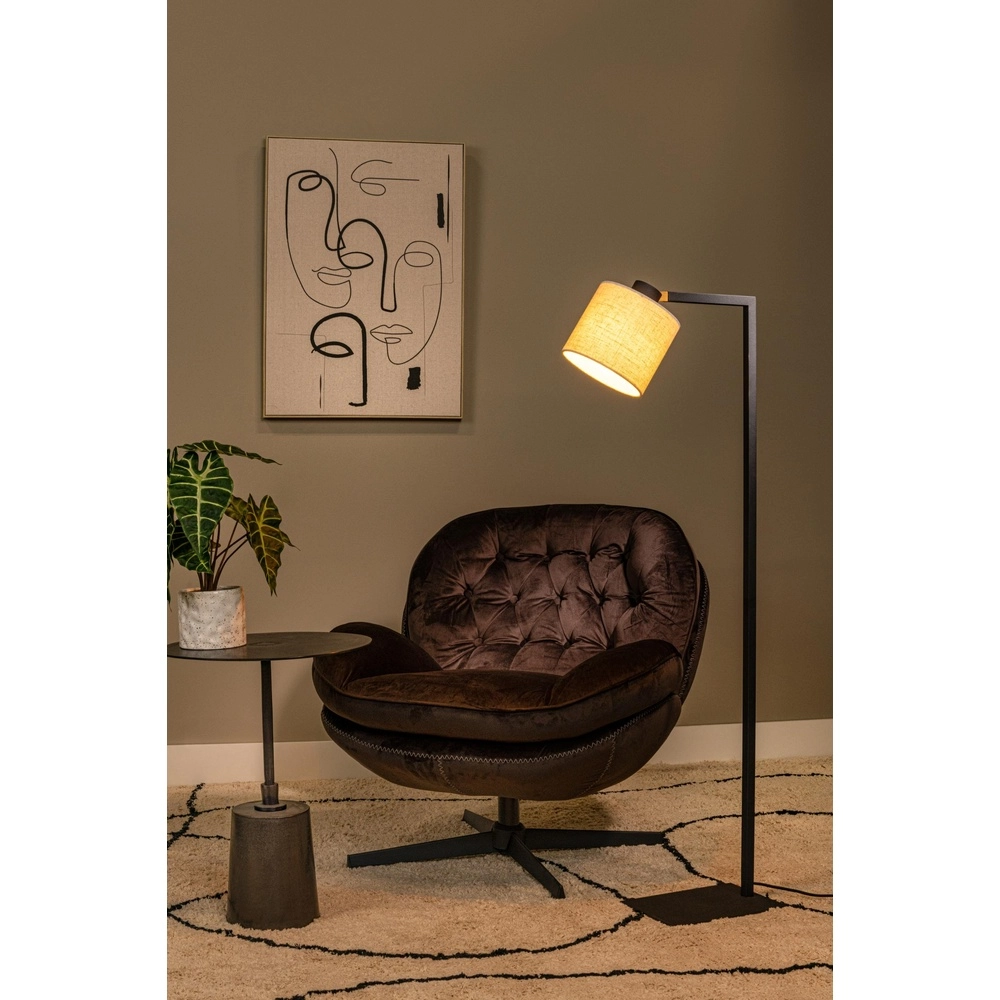 Floor lamp Lesley Black Lucide 5411212032188