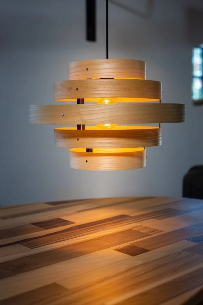 Wooden pendant lamp Oaknut 5-ring ETH 8720195304494