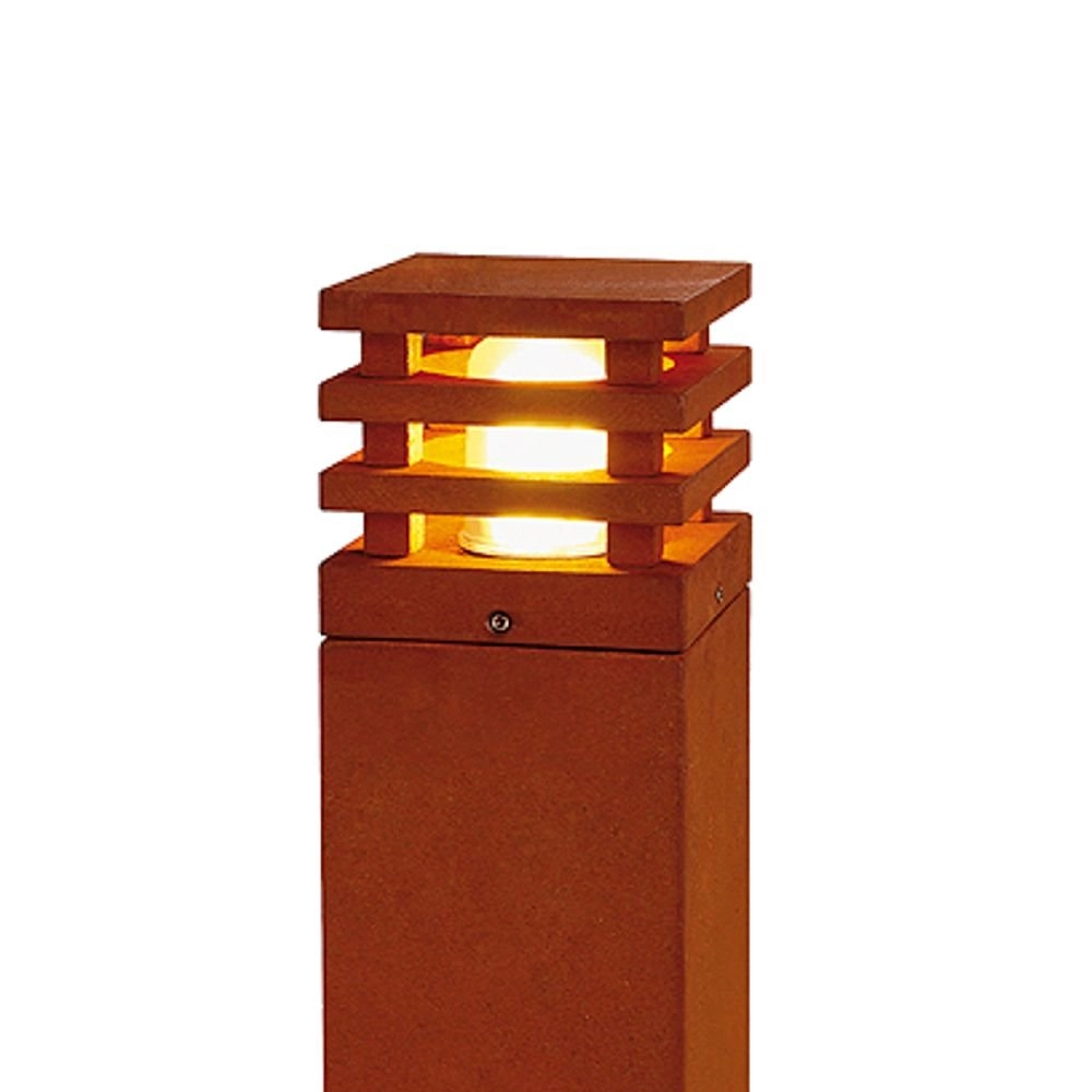 Unique rusty outdoor lamp Rusty Square 40 square SLV 4024163101400