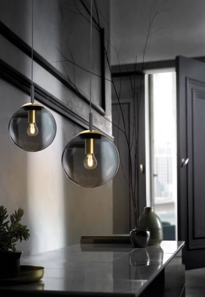 Hanging lamp with glass Dini Ø 30cm Fischer & Honsel 4001133604321