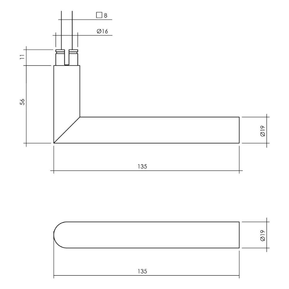 Front door set round Vurano Black core pull protection Intersteel 8714186540084