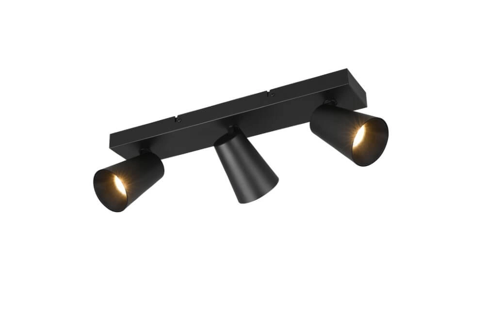 3-light surface-mounted spotlight Sharp black Trio 4017807613087