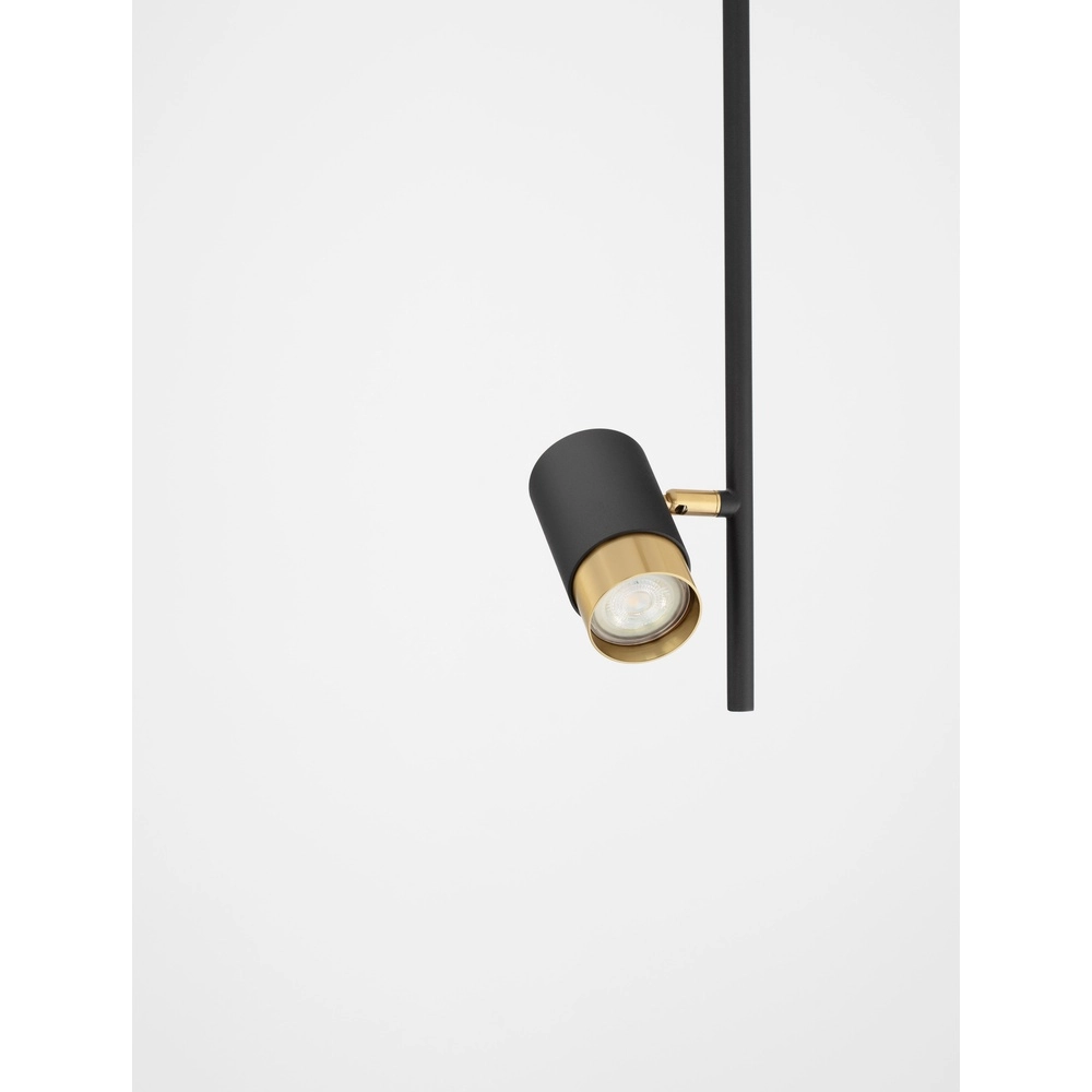 Ceiling lamp Pongo Single black with gold Lyora 5212017441690