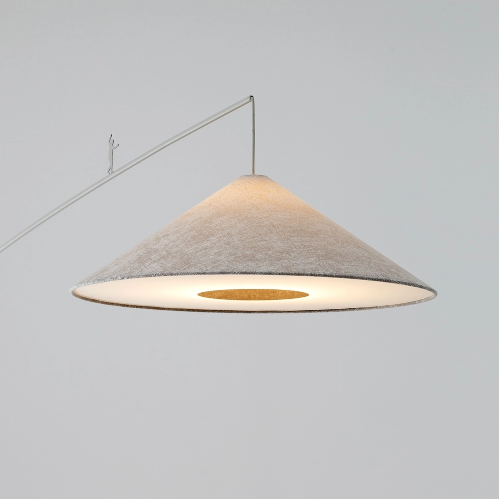 Floor lamp Poise sand brown Ø 72cm Lyora 5903139116862