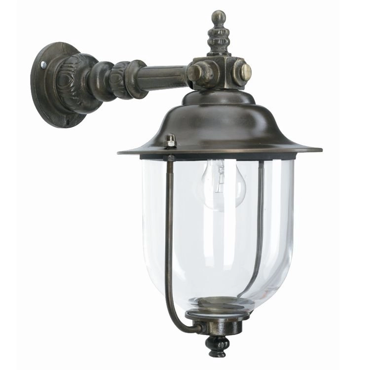 Country wall lamp Lindau 56cm bronze brown