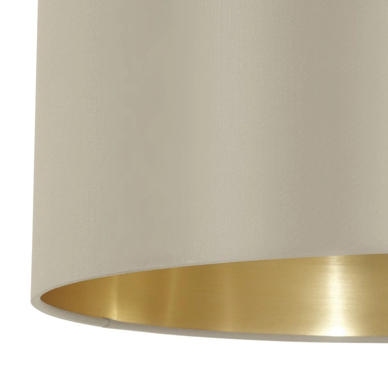 Country Pendant Lamp Maserlo 53cm taupe with gold Eglo 9002759316075