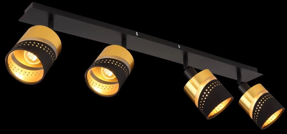 4-light ceiling spotlight Or black with gold Globo 9007371455706