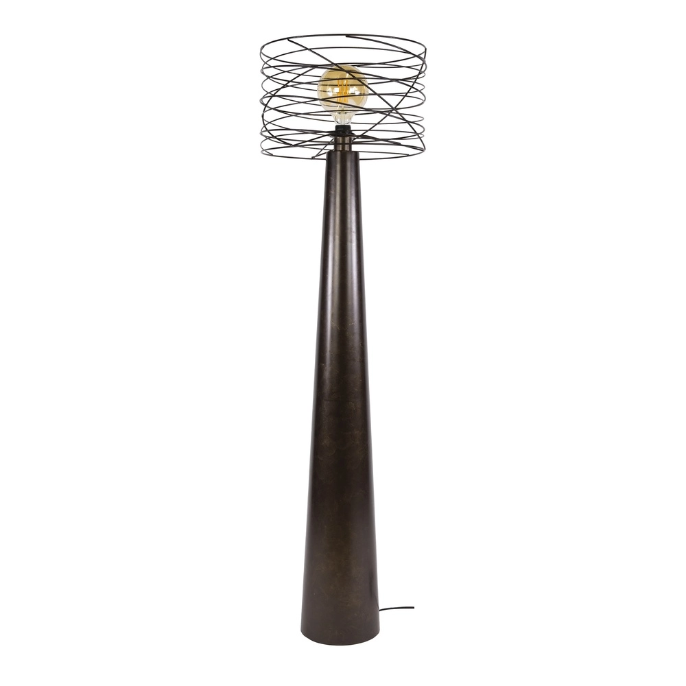Urban brown floor lamp Curl with wire cap Lyora 8716803512535
