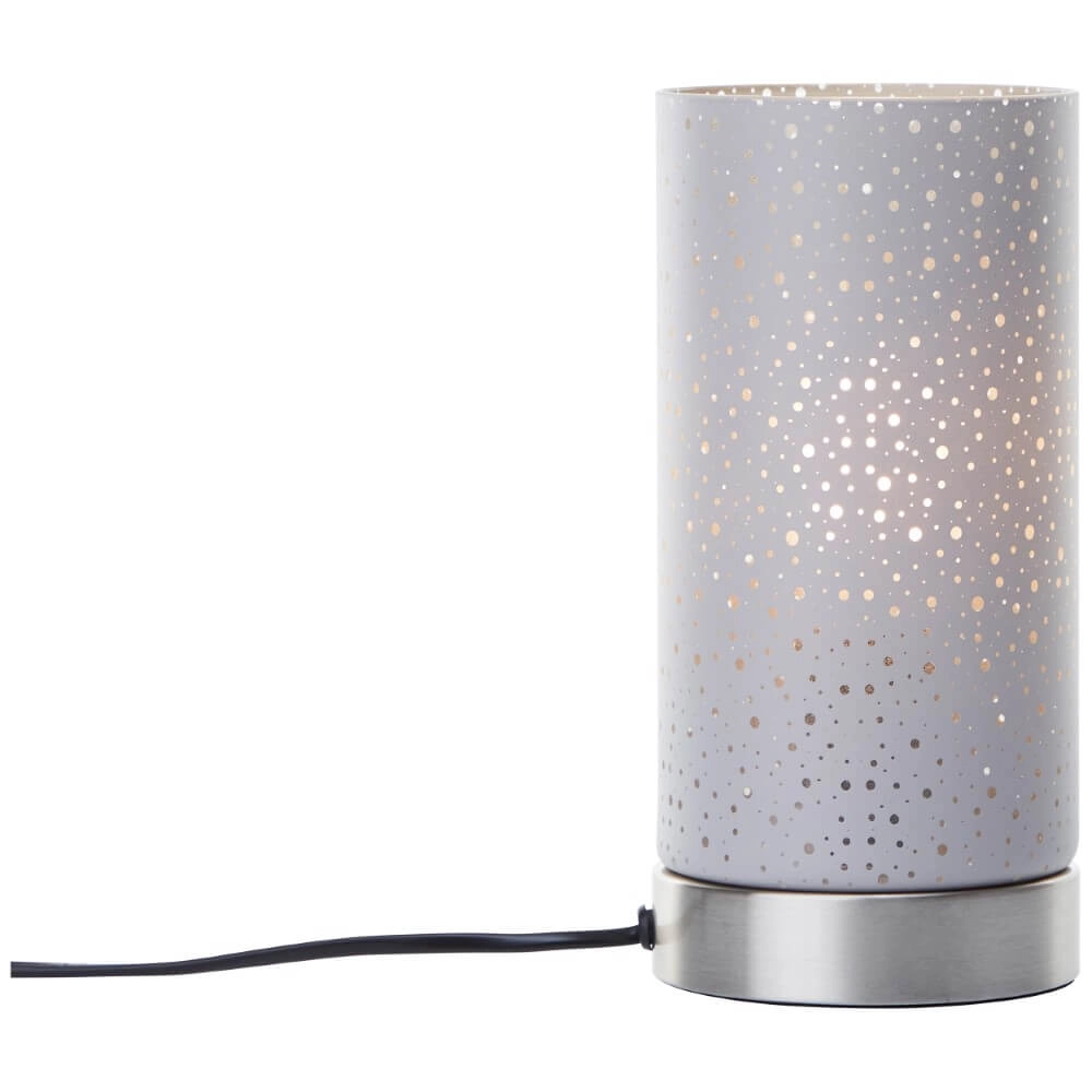 Table lamp Scarlett nickel with gray Brilliant 4004353438219