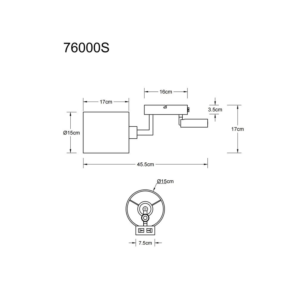 Bedside lamp Zamora black with black hood Globo 9007371575893