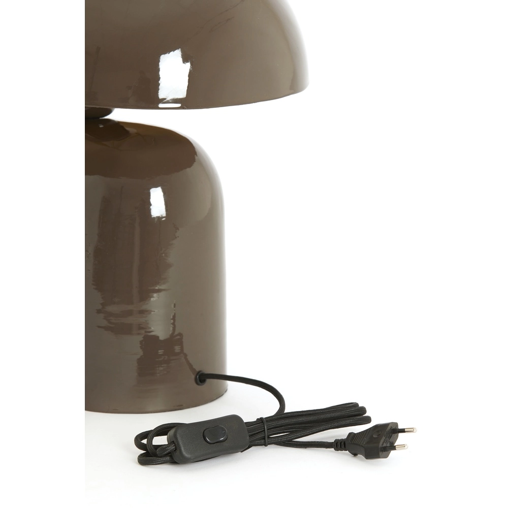 Table lamp Todd oval - gloss dark brown Light & Living 8717807818944