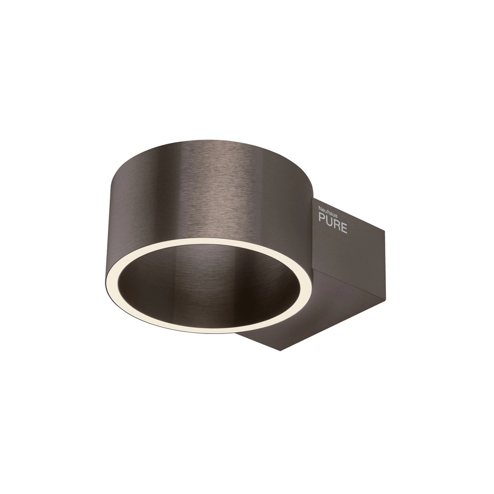 Rechargeable wall lamp Pure Akku Clipse Dark brown brushed Paul Neuhaus 4012248393017
