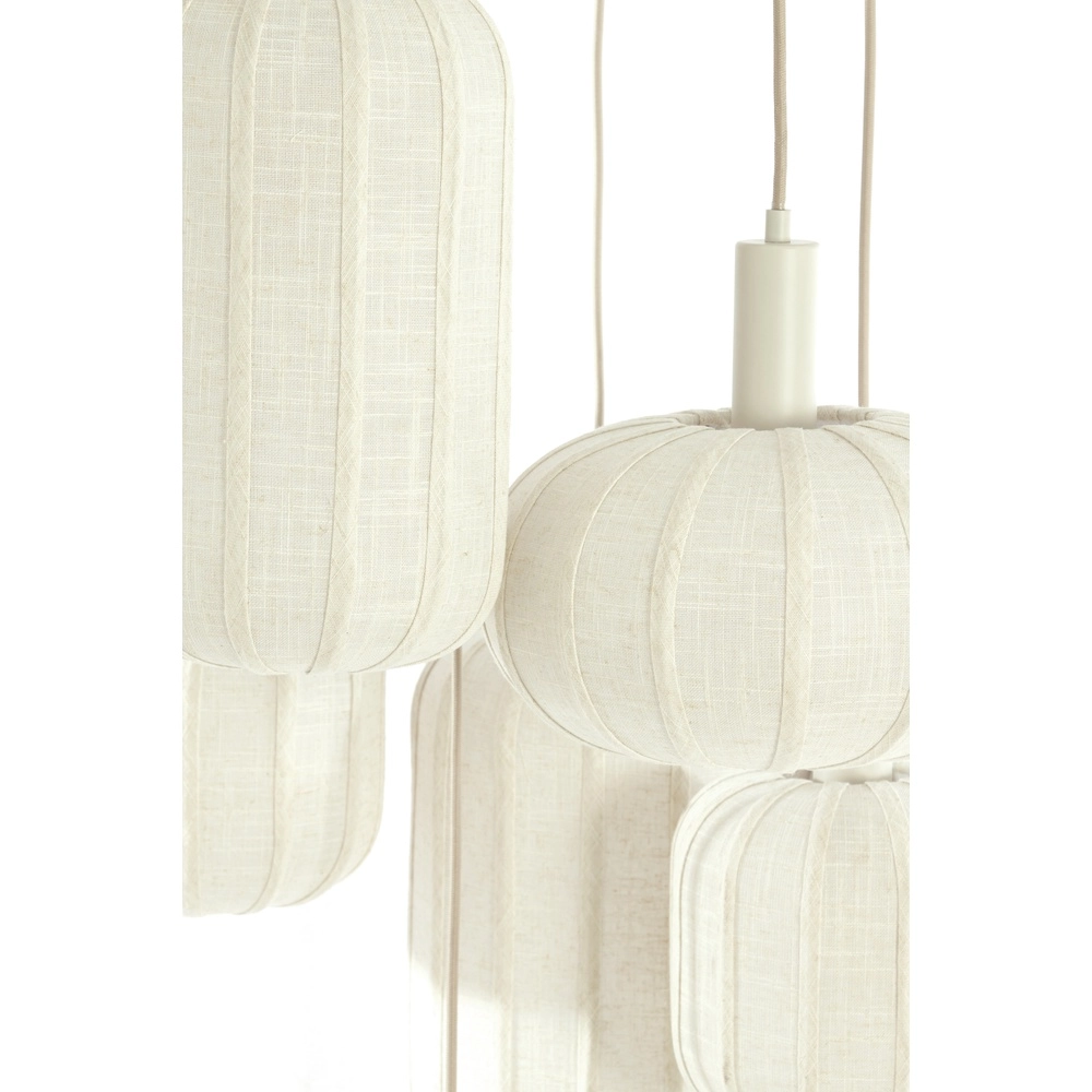 7L vide pendant lamp Tufia linen cream Light & Living 8717807816759
