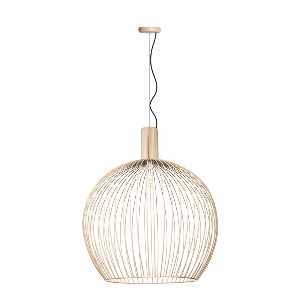 Sand-colored pendant lamp Wire Sand Ø 60cm