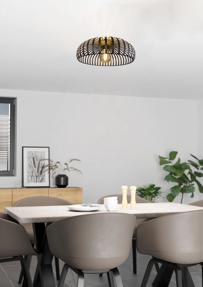 Wire ceiling lamp Mogano 3 Ø 43cm Eglo 9008606254309