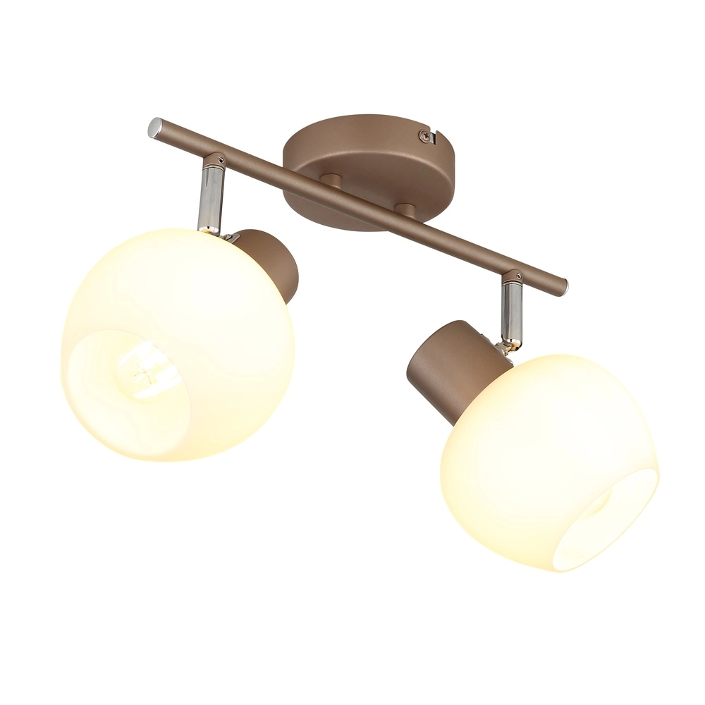 Ceiling lamp Eileen 2-light coffee brown