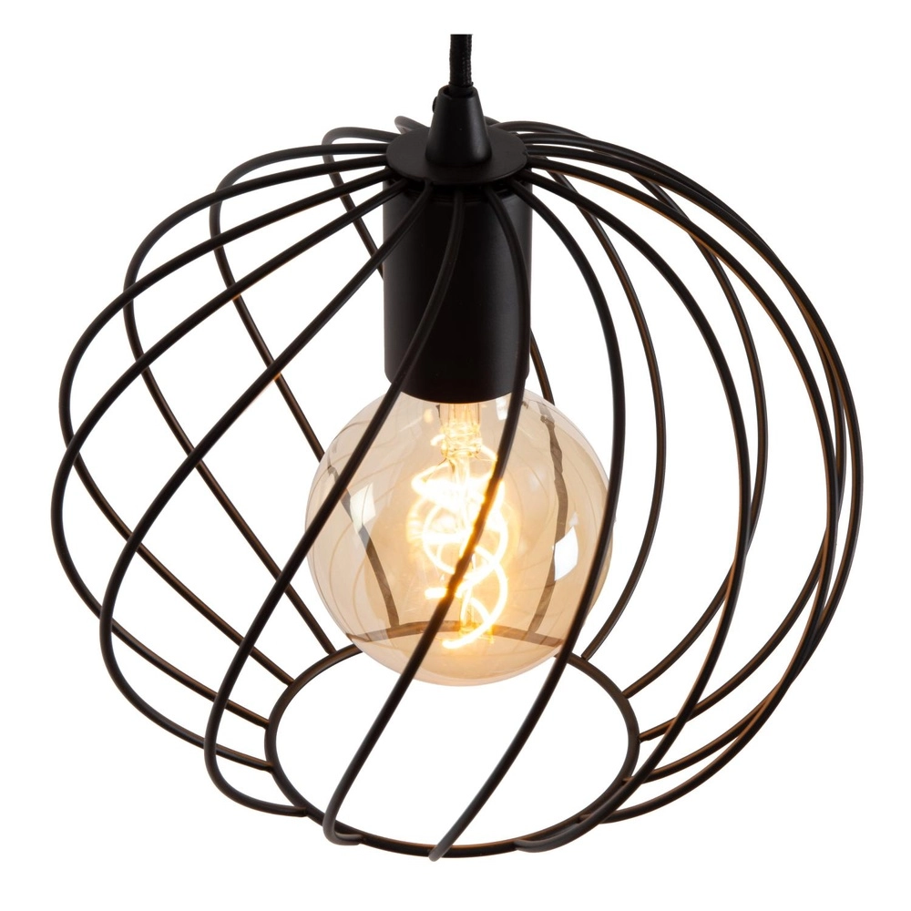 Pendant lamp Danza Ø 50cm black Lucide 5411212211576