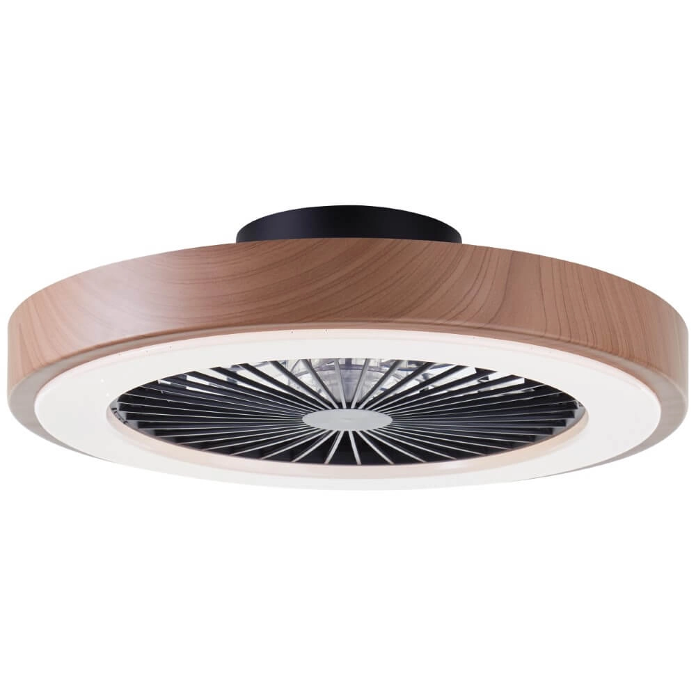 Black fan Slimline with wooden edge Brilliant 4004353435867