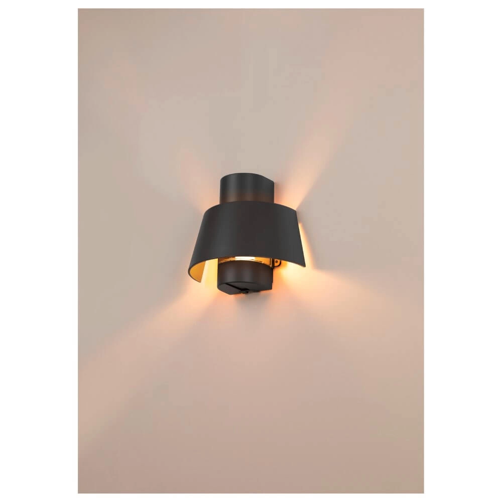 Black wall lamp Photoni 1x E27 SLV 4024163280969