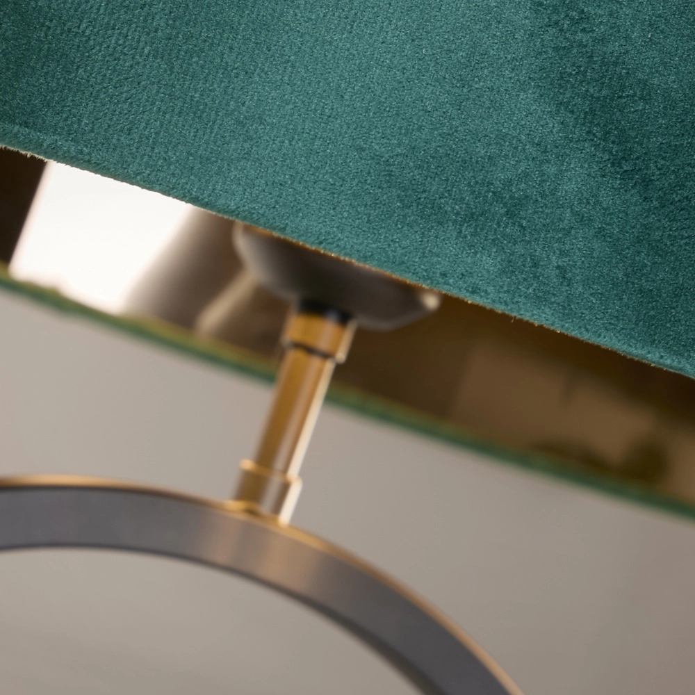 Table lamp Elegant Black with emerald hood Searchlight 5053423305462