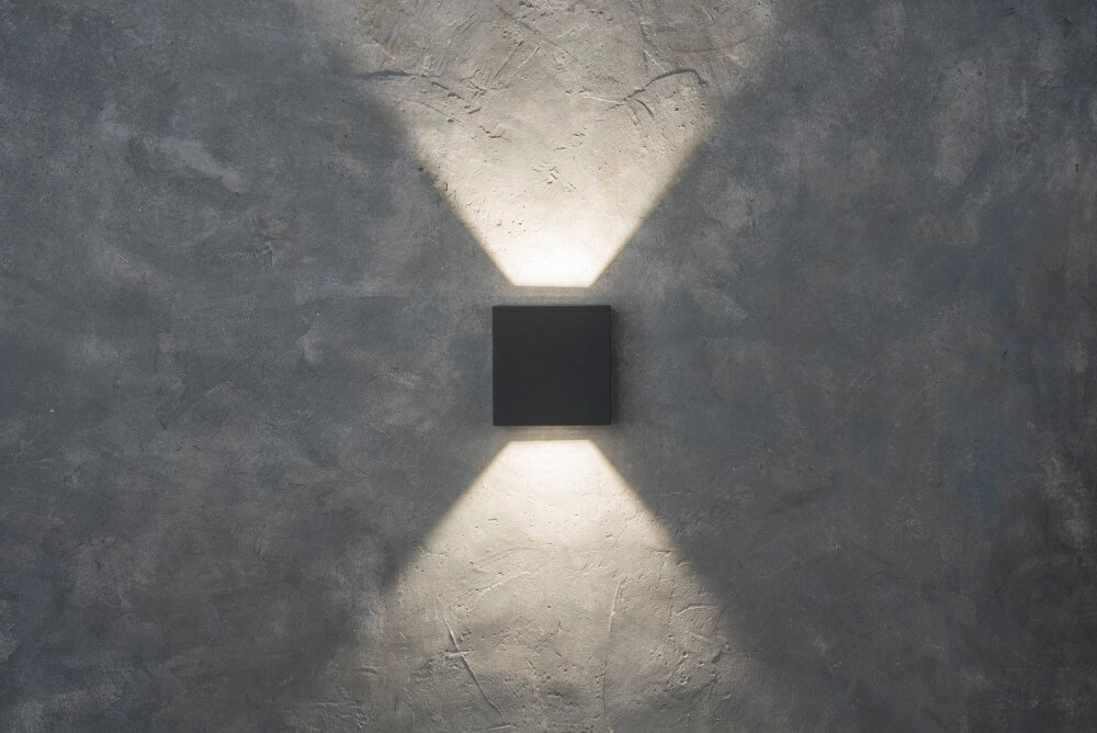 Anthracite wall lamp Gemini Beams design Lutec 6939412012940