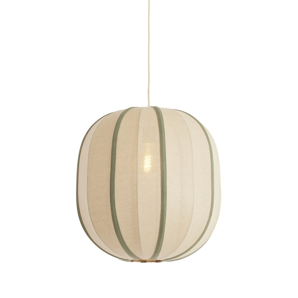 Japandi pendant lamp Esmiria Ø 51cm - olive green Light & Living 8717807835941