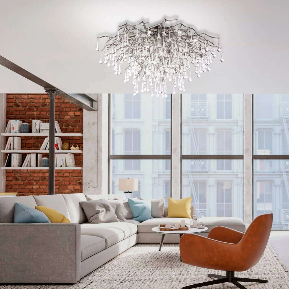 Chandelier Icicle metal 100cm Paul Neuhaus 4012248352113