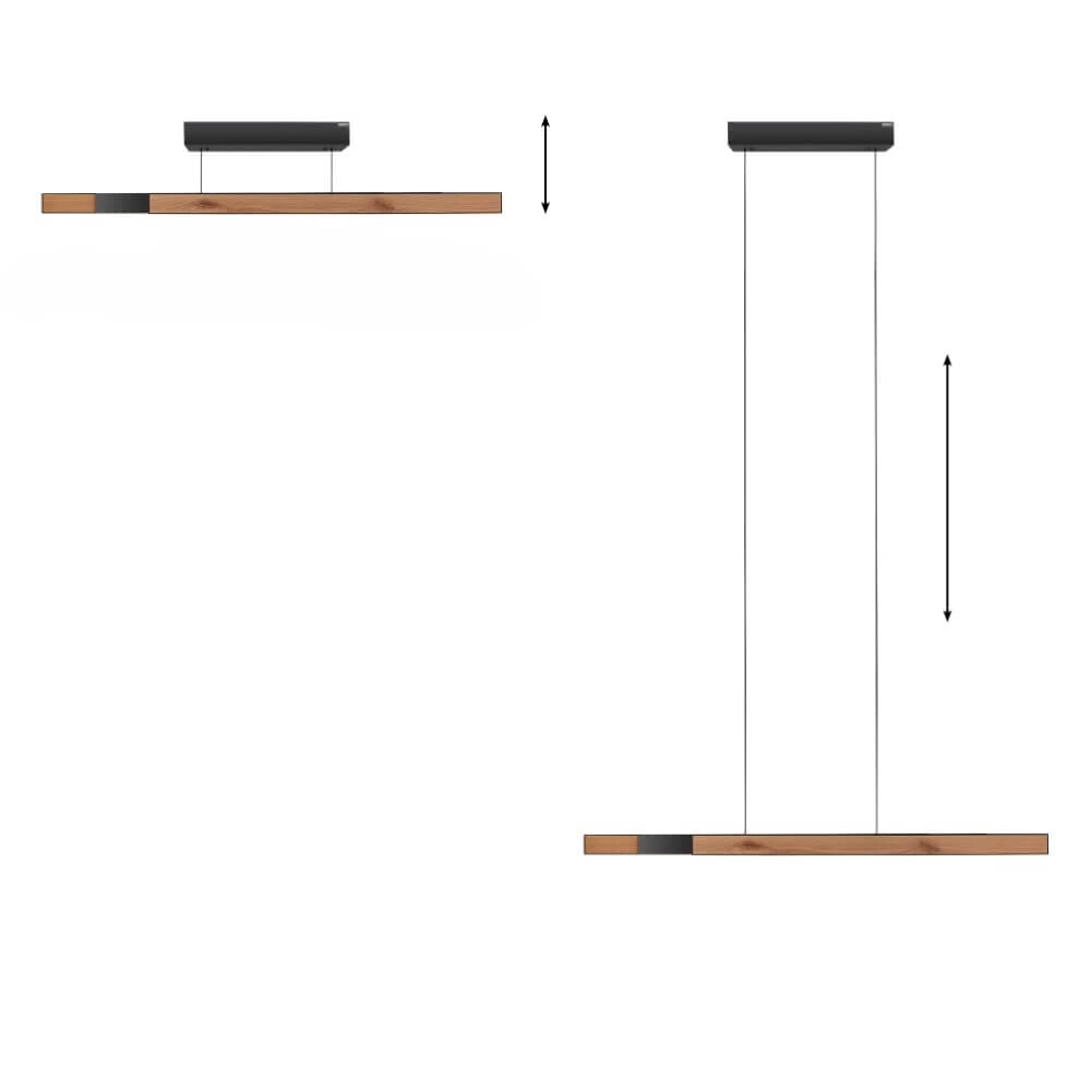 Design hanging lamp Pure Moto-Rise wood Paul Neuhaus 4012248374443