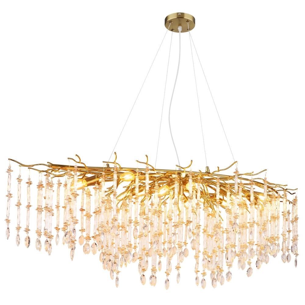 Pendant lamp Gloria 150cm gold