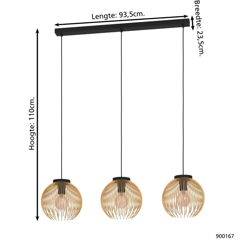 Golden dining room lamp Venezuela Eglo 9008606242795